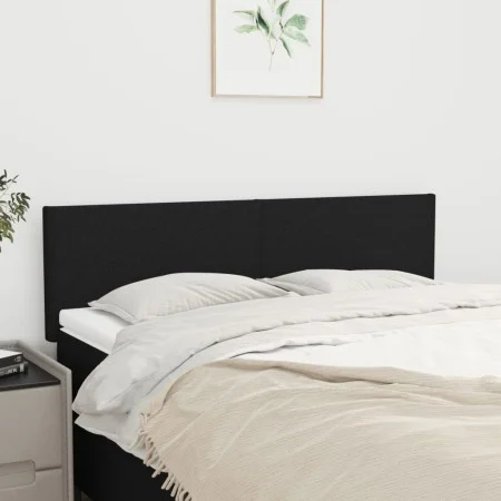 Cabeceros 2 unidades tela negro 72x5x78/88 cm de vidaXL, Cabeceros y pies de cama - Ref: Foro24-345786, Precio: 52,55 €, Desc...
