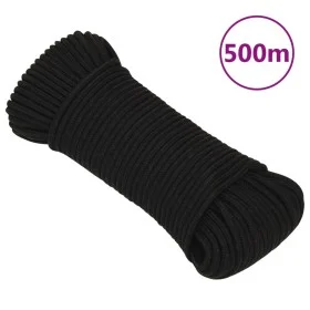 Cuerda de trabajo poliéster negro 4 mm 500 m de vidaXL, Sogas y cuerdas metálicas - Ref: Foro24-152806, Precio: 49,63 €, Desc...