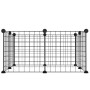 Jaula para mascotas de 8 paneles acero negro 35x35cm de vidaXL, Jaulas y habitáculos para animales pequeños - Ref: Foro24-171...