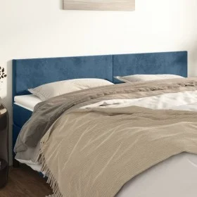 Headboards 2 units of dark blue velvet 100x5x78/88 cm by vidaXL, Headboards and footboards - Ref: Foro24-345862, Price: 63,78...