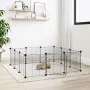 Jaula para mascotas de 12 paneles puerta acero negro 35x35cm de vidaXL, Jaulas y habitáculos para animales pequeños - Ref: Fo...