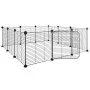 Jaula para mascotas de 12 paneles puerta acero negro 35x35cm de vidaXL, Jaulas y habitáculos para animales pequeños - Ref: Fo...