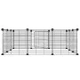 Jaula para mascotas de 12 paneles puerta acero negro 35x35cm de vidaXL, Jaulas y habitáculos para animales pequeños - Ref: Fo...