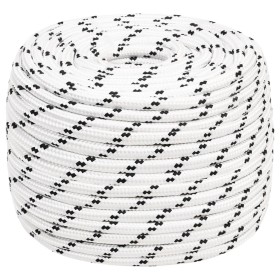 Cuerda para barco trenzada poliéster blanco 14 mmx100 m de vidaXL, Sogas y cuerdas metálicas - Ref: Foro24-152781, Precio: 78...