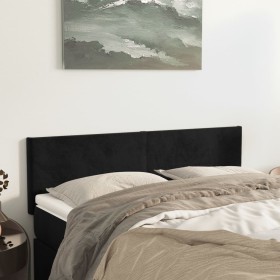 Cabeceros 2 unidades terciopelo negro 72x5x78/88 cm de vidaXL, Cabeceros y pies de cama - Ref: Foro24-345800, Precio: 58,96 €...