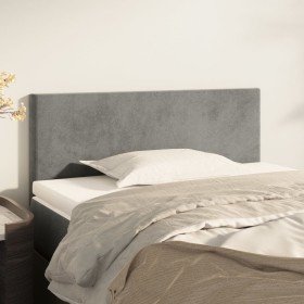 Cabecero de terciopelo gris claro 100x5x78/88 cm de vidaXL, Cabeceros y pies de cama - Ref: Foro24-345778, Precio: 33,26 €, D...