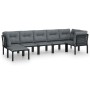 Juego de muebles de jardín 7 pzas ratán sintético negro y gris de vidaXL, Conjuntos de jardín - Ref: Foro24-3187760, Precio: ...