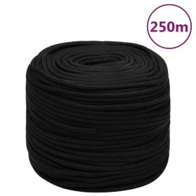 Cuerda de trabajo poliéster negro 6 mm 250 m de vidaXL, Sogas y cuerdas metálicas - Ref: Foro24-152815, Precio: 50,07 €, Desc...