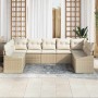 Conjunto de sofá de jardín 9 pcs Beige Poliratán en Sofás de exterior | Comprar online en Foru.es