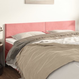 Cabeceros 2 unidades de terciopelo rosa 80x5x78/88 cm de vidaXL, Cabeceros y pies de cama - Ref: Foro24-345823, Precio: 61,09...