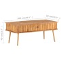 Mesa de centro madera maciza de acacia 100x50x40 cm en Mesas de centro | Comprar online en Foru.es