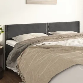 Kopfteile 2 Einheiten aus dunkelgrauem Samt 100x5x78/88 cm von vidaXL, Kopf- und Fußteile - Ref: Foro24-345999, Preis: 36,58 ...