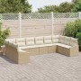 Conjunto de sofá de jardín 10 pcs Beige Poliratán en Sofás de exterior | Comprar online en Foru.es