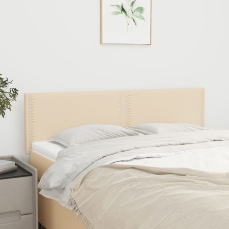 Cabeceros 2 unidades tela color crema 72x5x78/88 cm de vidaXL, Cabeceros y pies de cama - Ref: Foro24-345929, Precio: 35,26 €...
