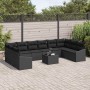 Conjunto de sofá de jardín 11 pcs Negro Poliratán en Sofás de exterior | Comprar online en Foru.es