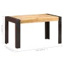 Mesa de comedor madera maciza de mango en bruto 140x70x76 cm en Mesas de comedor | Comprar online en Foru.es