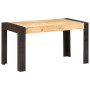 Mesa de comedor madera maciza de mango en bruto 140x70x76 cm en Mesas de comedor | Comprar online en Foru.es