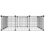 Jaula para mascotas de 12 paneles puerta acero negro 35x35cm de vidaXL, Jaulas y habitáculos para animales pequeños - Ref: Fo...