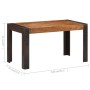 Mesa de comedor de madera maciza de mango rugosa 140x70x76 cm en Mesas de comedor | Comprar online en Foru.es