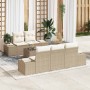 Conjunto de sofá de jardín 6 pcs Beige ratán sintético en Sofás de exterior | Comprar online en Foru.es
