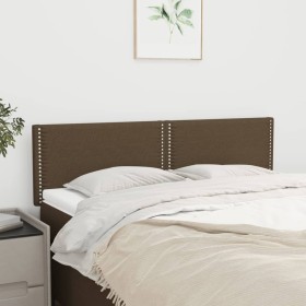Cabeceros 2 unidades tela marrón oscuro 72x5x78/88 cm de vidaXL, Cabeceros y pies de cama - Ref: Foro24-345927, Precio: 35,42...