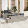 Conjunto de sofá de jardín 6 pcs Gris Claro ratán sintético en Sofás de exterior | Comprar online en Foru.es