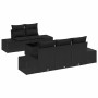 Conjunto de sofá de jardín 6 pcs Negro ratán sintético en Sofás de exterior | Comprar online en Foru.es
