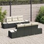 Conjunto de sofá de jardín 7 pcs Negro ratán sintético en Sofás de exterior | Comprar online en Foru.es