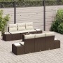 Conjunto de sofá de jardín 7 pcs Marrón ratán sintético en Sofás de exterior | Comprar online en Foru.es