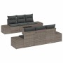 Conjunto de sofá de jardín 7 pcs Gris Poliratán en Sofás de exterior | Comprar online en Foru.es