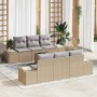 Conjunto de sofá de jardín 7 pcs Beige ratán sintético en Sofás de exterior | Comprar online en Foru.es