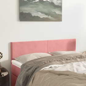 Cabeceros 2 unidades terciopelo rosa 72x5x78/88 cm de vidaXL, Cabeceros y pies de cama - Ref: Foro24-345803, Precio: 62,92 €,...