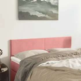 Cabeceros 2 unidades terciopelo rosa 72x5x78/88 cm de vidaXL, Cabeceros y pies de cama - Ref: Foro24-345803, Precio: 61,41 €,...