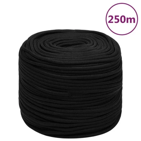 Schwarzes Polyester-Arbeitsseil 8 mm 250 m von vidaXL, Seile und Metallschnüre - Ref: Foro24-152820, Preis: 76,33 €, Rabatt: %
