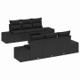 Conjunto de sofá de jardín 7 pcs Negro ratán sintético en Sofás de exterior | Comprar online en Foru.es