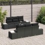 Conjunto de sofá de jardín 7 pcs Negro ratán sintético en Sofás de exterior | Comprar online en Foru.es
