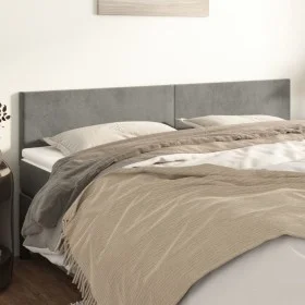 Headboards 2 units of light gray velvet 100x5x78/88 cm by vidaXL, Headboards and footboards - Ref: Foro24-345858, Price: 50,1...