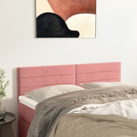 Cabeceros 2 unidades terciopelo rosa 72x5x78/88 cm de vidaXL, Cabeceros y pies de cama - Ref: Foro24-346157, Precio: 53,70 €,...