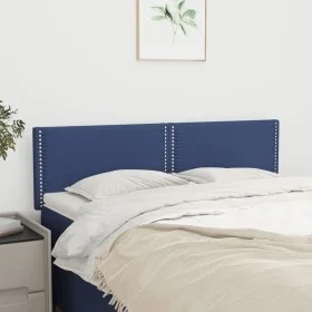 Kopfteile 2 Einheiten aus blauem Stoff 72x5x78/88 cm von vidaXL, Kopf- und Fußteile - Ref: Foro24-345930, Preis: 35,03 €, Rab...