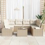 Conjunto de sofá de jardín 7 pcs Beige ratán sintético en Sofás de exterior | Comprar online en Foru.es