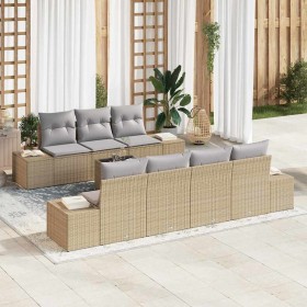 Conjunto de sofá de jardín 8 pcs Beige ratán sintético en Sofás de exterior | Comprar online en Foru.es