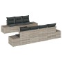 Conjunto de sofá de jardín 8 pcs Gris Claro ratán sintético en Sofás de exterior | Comprar online en Foru.es