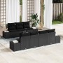 Conjunto de sofá de jardín 8 pcs Negro ratán sintético en Sofás de exterior | Comprar online en Foru.es