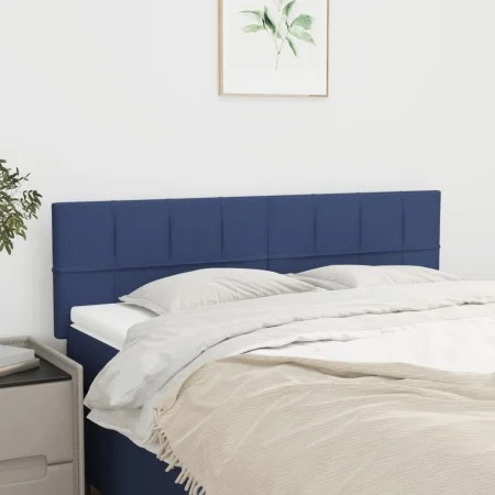 Headboards 2 units blue fabric 72x5x78/88 cm by vidaXL, Headboards and footboards - Ref: Foro24-346052, Price: 53,74 €, Disco...