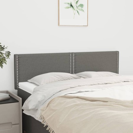 Cabeceros 2 unidades tela gris oscuro 72x5x78/88 cm de vidaXL, Cabeceros y pies de cama - Ref: Foro24-345925, Precio: 37,87 €...