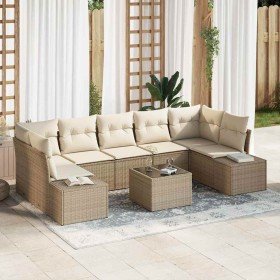 Conjunto de sofá de jardín 8 pcs Beige ratán sintético en Sofás de exterior | Comprar online en Foru.es