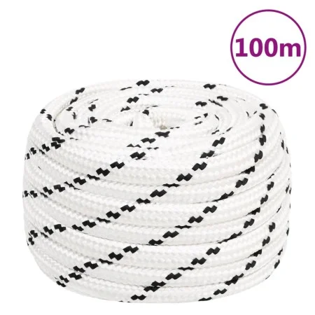 Cuerda de trabajo poliéster blanco 18 mm 100 m de vidaXL, Sogas y cuerdas metálicas - Ref: Foro24-152788, Precio: 100,62 €, D...
