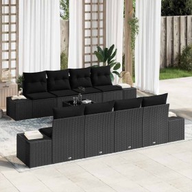Conjunto de sofá de jardín 7 pcs Negro ratán sintético en Sofás de exterior | Comprar online en Foru.es