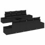 Conjunto de sofá de jardín 7 pcs Negro ratán sintético en Sofás de exterior | Comprar online en Foru.es
