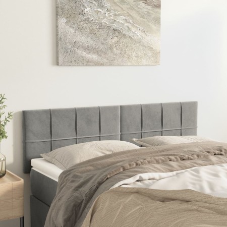 Cabeceros 2 unidades terciopelo gris claro 72x5x78/88 cm de vidaXL, Cabeceros y pies de cama - Ref: Foro24-346054, Precio: 55...